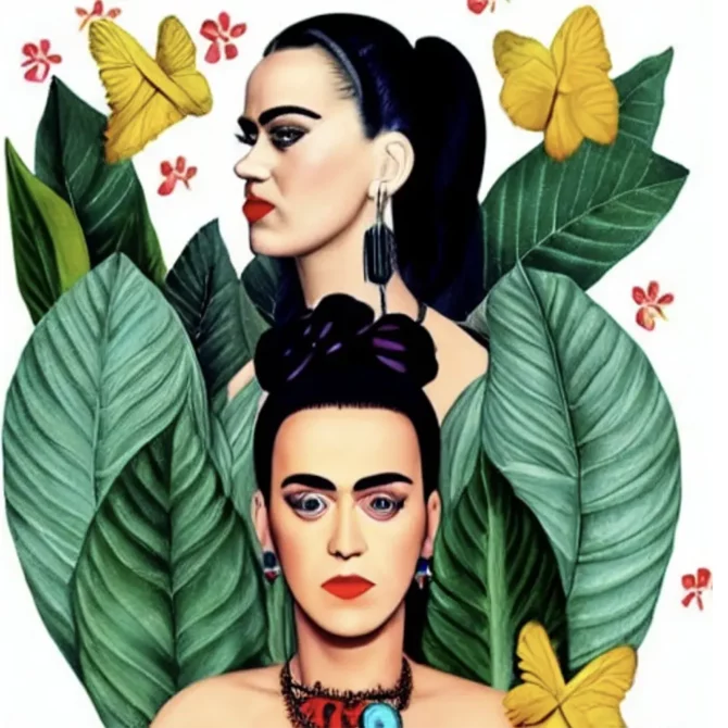 Katy Perry in the style of Frida Kahlo     11